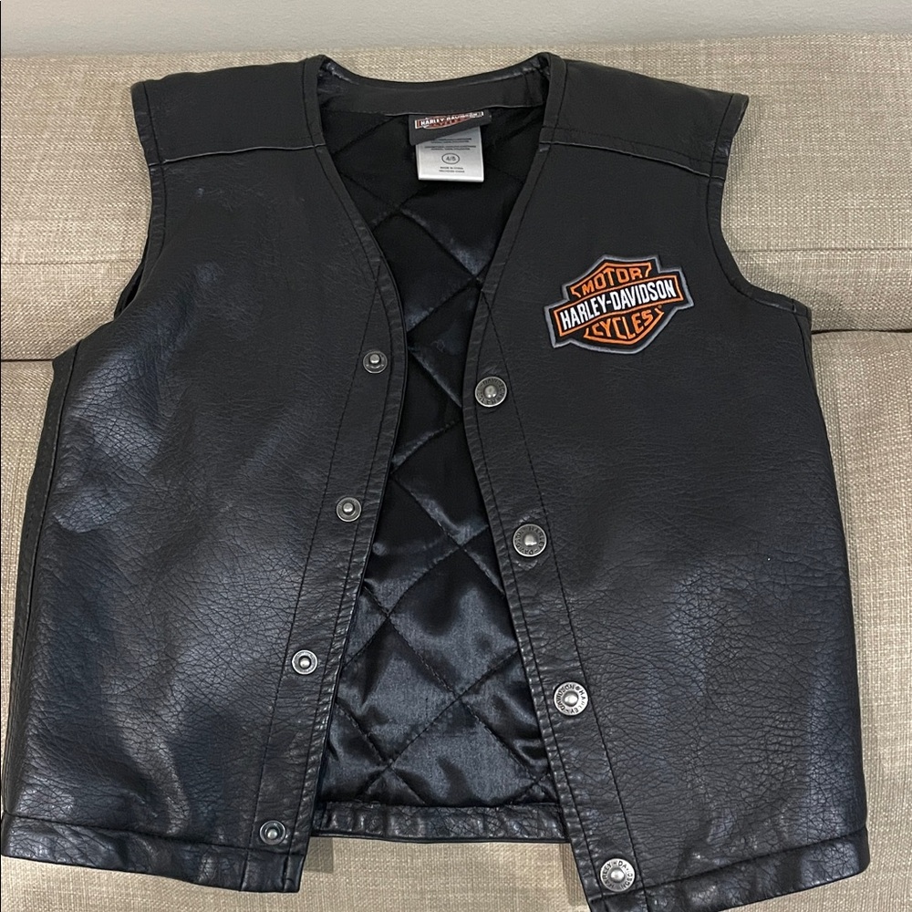 Harley-Davidson Black Leather Biker Vest